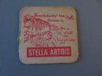 oud bierviltje Stella Artois trein tram, Ophalen of Verzenden, Zo goed als nieuw, Viltje(s), Stella Artois