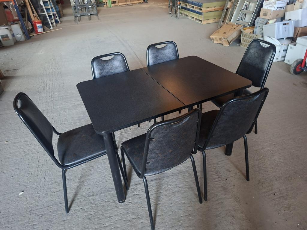 Mooie eettafel met 6 stoelen, Huis en Inrichting, Tafels | Eettafels, Ophalen, Zo goed als nieuw
