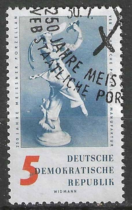 Allemagne DDR 1960 - Yvert 490 - Porcelaine de Meissen (ST), Envoi, RDA, Affranchi