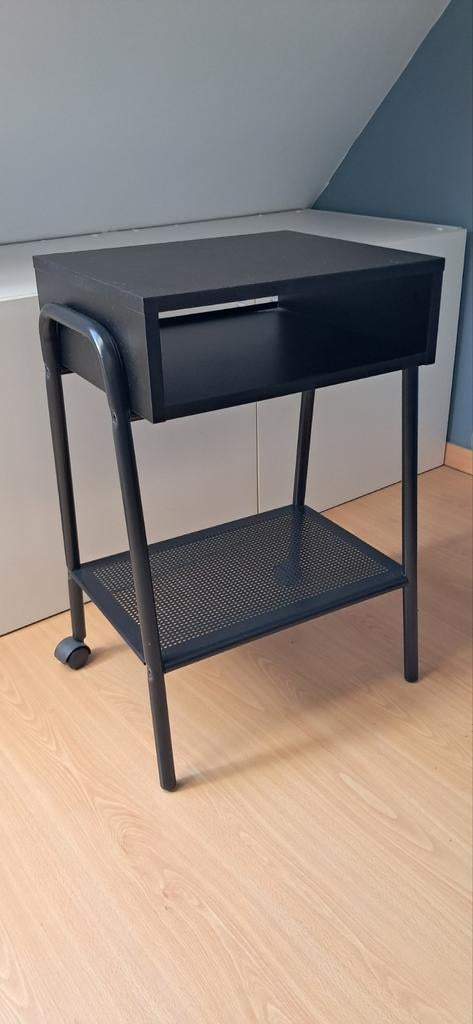 SETSKOG Nachtkastje, zwart, 45x35 cm, Huis en Inrichting, Ophalen