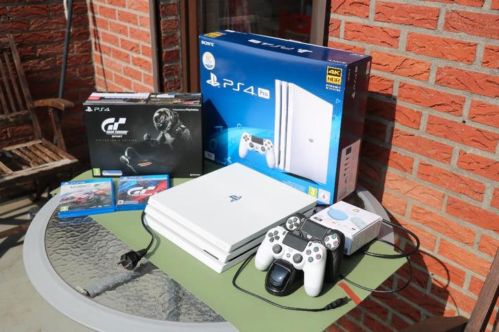Playstation PS4 PRO Blanche, Consoles de jeu & Jeux vidéo, Consoles de jeu | Sony Consoles | Accessoires, Comme neuf, PlayStation 4