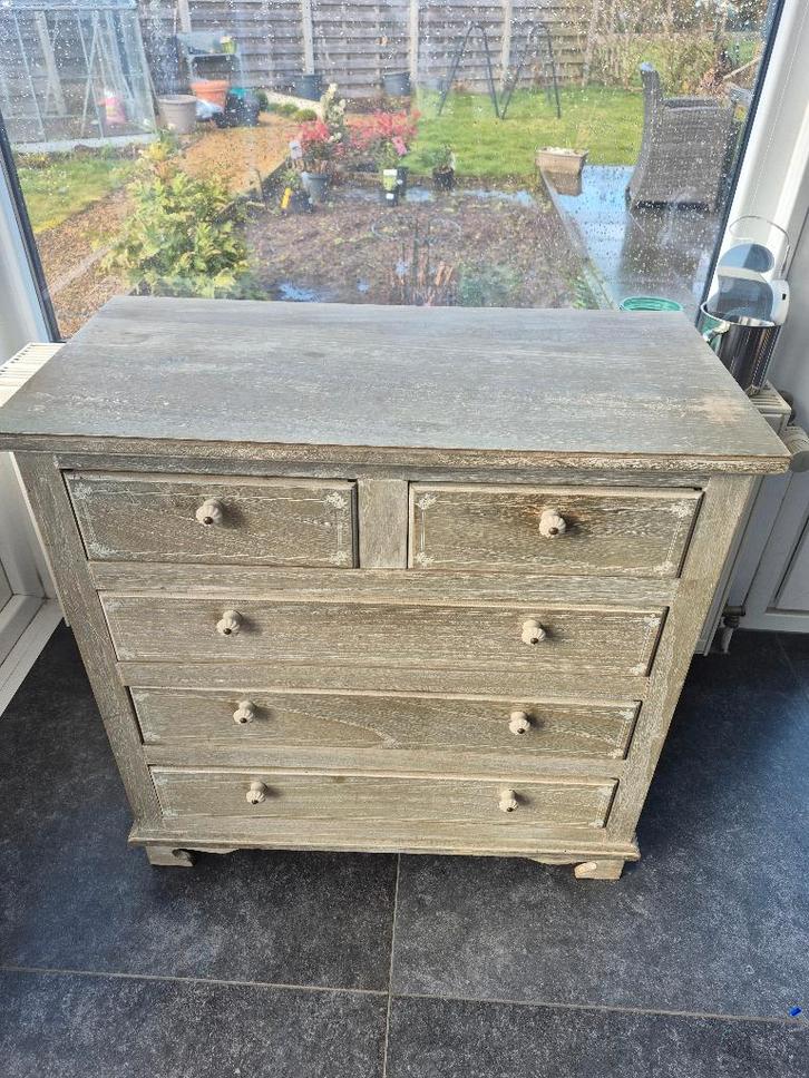 Charmante vintage commode met spiegel te koop, Kinderen en Baby's, Kinderkamer | Commodes en Kasten, Gebruikt, Commode, Minder dan 90 cm