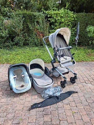 Joolz Day 3-in-1 buggy grijs, reiswieg, maxi cosy, regenhoes beschikbaar voor biedingen