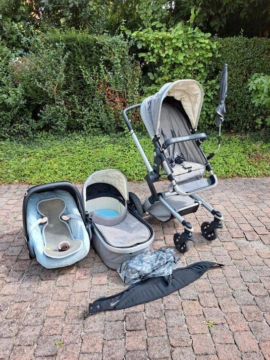 Joolz Day 3-in-1 buggy grijs, reiswieg, maxi cosy, regenhoes, Kinderen en Baby's, Kinderwagens en Combinaties, Gebruikt, Ophalen