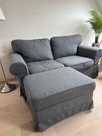 Bank en Poef Ikea, Huis en Inrichting, Ophalen, Gebruikt, Tweepersoons, Rechte bank