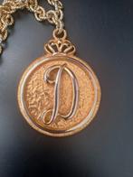 Vintage gouden halsketting, Handtassen en Accessoires, Met hanger, Ophalen of Verzenden, Zo goed als nieuw, Zilver