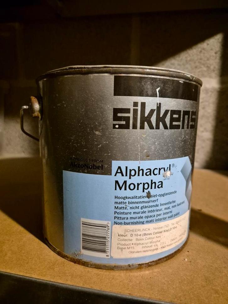 Sikkens Alphacryl Morpha muurverf, 2,5L (warm grijs-bruin), Doe-het-zelf en Bouw, Verf, Beits en Lak, Nieuw, Bruin, Ophalen of Verzenden