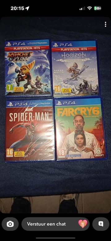 Verschillende PS4-spellen  beschikbaar voor biedingen