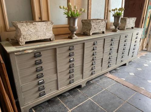 lange oude ladekast stoere antieke ladenkast dressoir, Huis en Inrichting, Kasten | Ladekasten, Ophalen