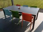 Lot de 6 chaises polypropylène int/ext colorées., Tuin en Terras, Tuinstoelen, Ophalen, Gebruikt, Plastic, Stapelbaar