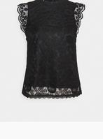 Zwarte top met kant Pieces - large (nieuw met etiket), Ophalen of Verzenden, Nieuw