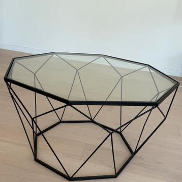 Salontafel getemperd glas en zwart metal, Maisons du monde beschikbaar voor biedingen