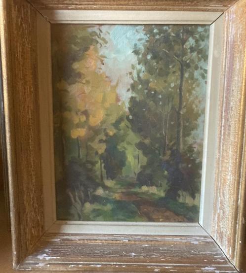 Peinture paysage huile, Antiek en Kunst, Kunst | Schilderijen | Klassiek, Ophalen