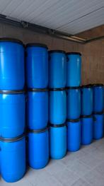 60 liter blauwe tonnetjes in nieuwstaat te koop., Tuin en Terras, Regentonnen, Minder dan 75 liter, Ophalen, Zo goed als nieuw