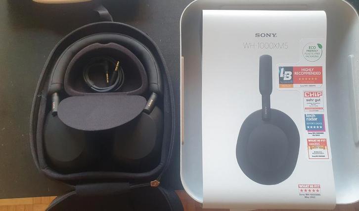 Sony WH-1000XM5, Audio, Tv en Foto, Hoofdtelefoons, Op oor (supra aural), Sony, Draadloos, Bluetooth, Ophalen of Verzenden