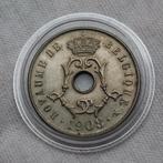 Leopold II - 25 cent 1908 - topkwaliteit!, Postzegels en Munten, Munten | België, Verzenden