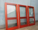 Hardhouten deuren met glas, ideaal overkapping/serre pr.p.st, Gebruikt, Ophalen