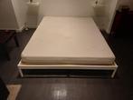 Bed Ikea 160x200, Huis en Inrichting, Slaapkamer | Bedden, Ophalen, Wit, 200 cm, Metaal