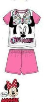 Minnie Mouse Shortama / Pyjama Roze - Maat 128, Kinderen en Baby's, Kinderkleding | Maat 128, Disney, Nacht- of Onderkleding, Meisje