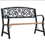 Banc de jardin vintage en bois et fonte - 120 cm, Ophalen of Verzenden, Nieuw, Hout