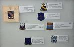 US Militaria 'Crest / DUI' Lot WW2/WO2, Enlèvement ou Envoi, Armée de terre, Emblème ou Badge