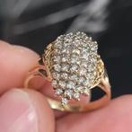 DIAMANTEN RING 18 KARAAT GOUD, Ophalen, Zo goed als nieuw, Met edelsteen, Dame