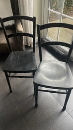 2 vintage stoeltjes, Huis en Inrichting, Stoelen, Ophalen, Gebruikt, Twee, Zwart