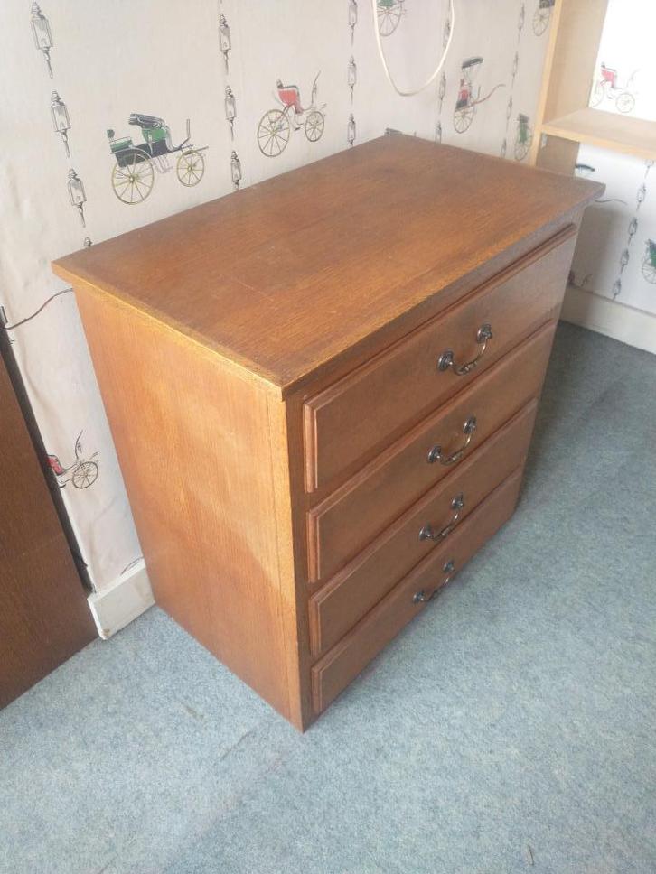 Eiken commodes, Huis en Inrichting, Kasten | Ladekasten, Zo goed als nieuw, 100 tot 150 cm, 100 tot 150 cm, 25 tot 50 cm, Eikenhout