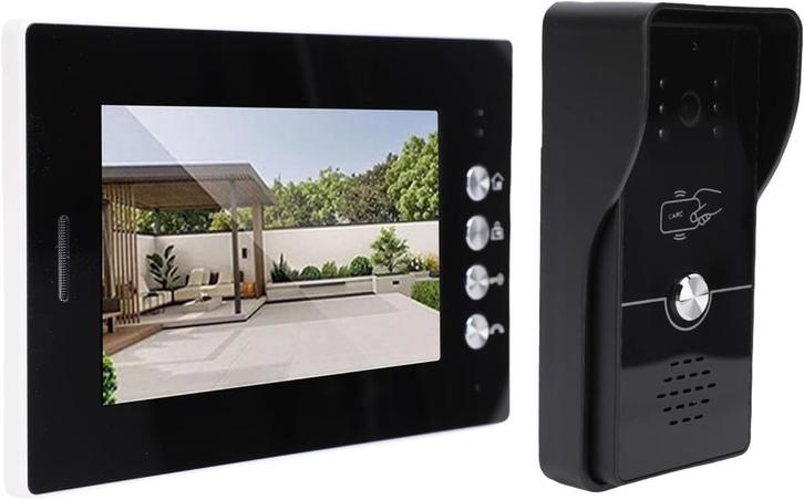 Interphone Vidéo du Système de Porte Câblé (Prise UE), Huis en Inrichting, Deurbellen, Nieuw, Bedraad, Ingebouwde camera, Terugspreekfunctie