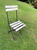 Oude, authetieke bistrostoeltjes, Tuin en Terras, Ophalen, Gebruikt, Hout, Inklapbaar