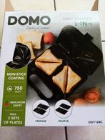 DOMO 3-IN-1 WAFELIJZER, Ophalen of Verzenden, Uitneembare platen, Nieuw