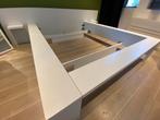 Wit 2 persoonsbed(1,60x2)  + 2 lattenbodems(0,8x2), Huis en Inrichting, Ophalen, Verstelbaar, Wit, Tweepersoons