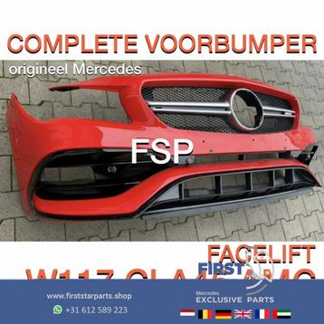 W117 C117 X117 CLA45 FACELIFT AMG VOORBUMPER ROOD COMPLEET + beschikbaar voor biedingen