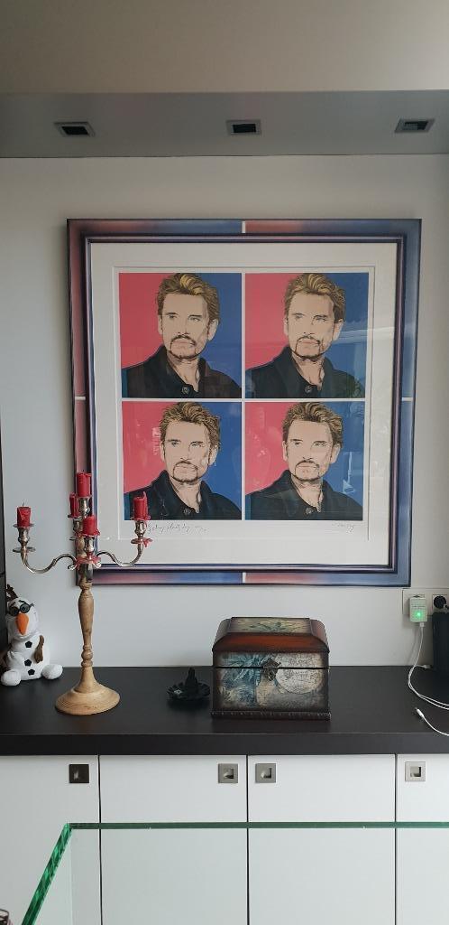 LITHOGRAFIE getiteld „BLOOD for BLOOD” Johnny HALLYDAY, Antiek en Kunst, Kunst | Litho's en Zeefdrukken, Ophalen