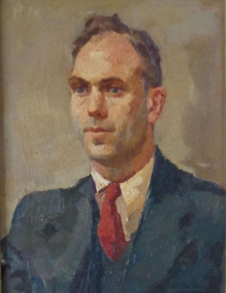 A. DE MULDER / HERENPORTRET / OLIEVERF / 61x51cm / KADER SIG, Antiek en Kunst, Kunst | Schilderijen | Klassiek, Ophalen of Verzenden