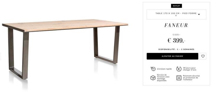 Table de salle à manger XOOON, Maison & Meubles, Tables | Tables à manger, Comme neuf, Chêne, Enlèvement