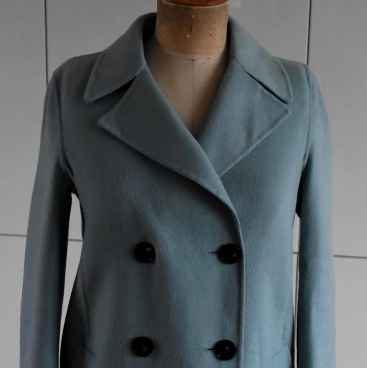 Zara wollen jas turquoise, Kleding | Dames, Jassen | Winter, Zo goed als nieuw, Maat 36 (S), Overige kleuren, Ophalen of Verzenden