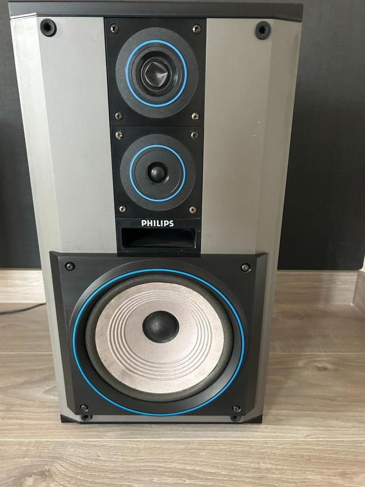 luidsprekers Philips FB 563 met Sony versterkers TA-F300, Audio, Tv en Foto, Luidsprekerboxen, Gebruikt, Front, Rear of Stereo speakers