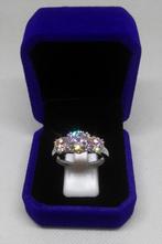 Moissanite-ring in totaal 5 karaat (3 karaat+ 2x1 karaat) US, Wit, Nieuw, Ophalen of Verzenden, 17 tot 18