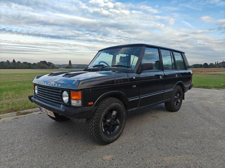 Range Rover Classic 3,9 V8 Aut, Auto's, Land Rover, Bedrijf, ABS, Radio, Range Rover, LPG, 5 deurs, Automaat, Zwart, Grijs, Leder
