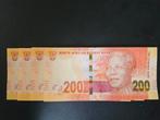 Zuid-Afrika 142b 2013-16 UNC 4 x 200 rand opvolgende nrs., Ophalen of Verzenden, Zuid-Afrika, Setje