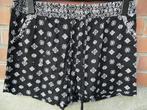 Korte broek voor dames, elastische taille, 46 (Tex), zwart e, Kleding | Dames, Broeken en Pantalons, Overige kleuren, Kort, Verzenden