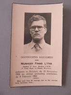 Frans Lyna Bosvoorde 1950 Student Rechten VUB, Verzamelen, Bidprentjes en Rouwkaarten, Verzenden, Bidprentje