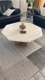 1x1m achthoekige salon tafel travertin, Huis en Inrichting, Ophalen, Gebruikt