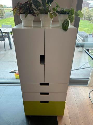 Ikea Stuva opbergkast - 60x51x130 cm - wit/groen beschikbaar voor biedingen