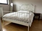 Bedframe Ikea Leirvik, Comme neuf, Enlèvement, Cottage core, romantisch, vintage, Blanc