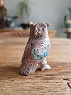 Beeldje uil uit fire opal steen, Ophalen of Verzenden