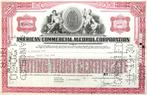 American (drooglegging) Commercial Alcohol Corporation 1930, Timbres & Monnaies, Actions & Titres, 1920 à 1950, Certificat d'action