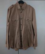 H&M hemd in katoen met pockets in beige kleur - Maat M, Kleding | Heren, Overhemden, Verzenden, Beige, Halswijdte 39/40 (M), Zo goed als nieuw