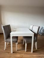 Eettafel + 4 stoelen, Huis en Inrichting, Ophalen, Zo goed als nieuw, Vier